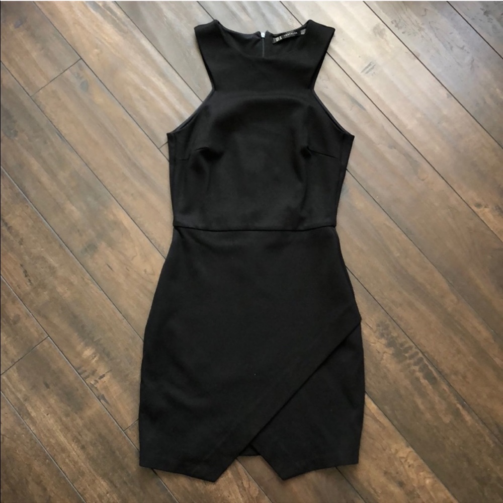 Zara Black Bodycon envelope dress